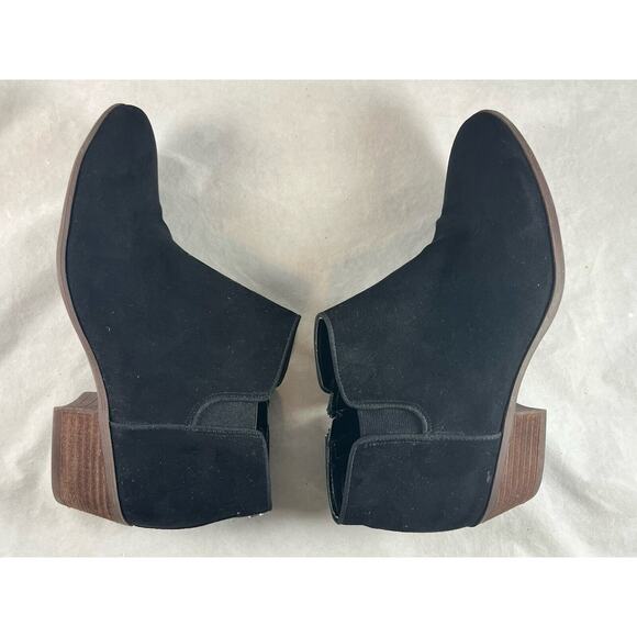 Circus by Sam Edelman Ankle Booties Boots Size 8 Black Suede Preston Side Zip - Picture 4 of 11